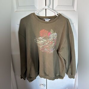 VINTAGE Northern Reflections nature scene crewneck/ grandma-core/cottage-core